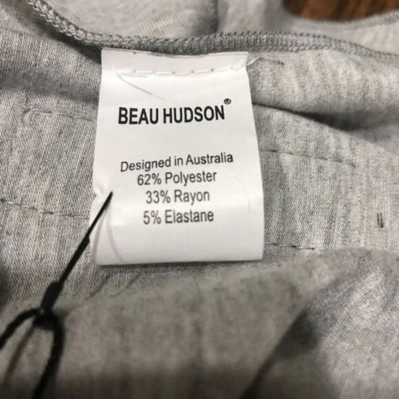 Beau Hudson Jersey Scarf OS Grey Preppy Modern Neutral Marie Snow Ski Minimalist - Picture 9 of 9